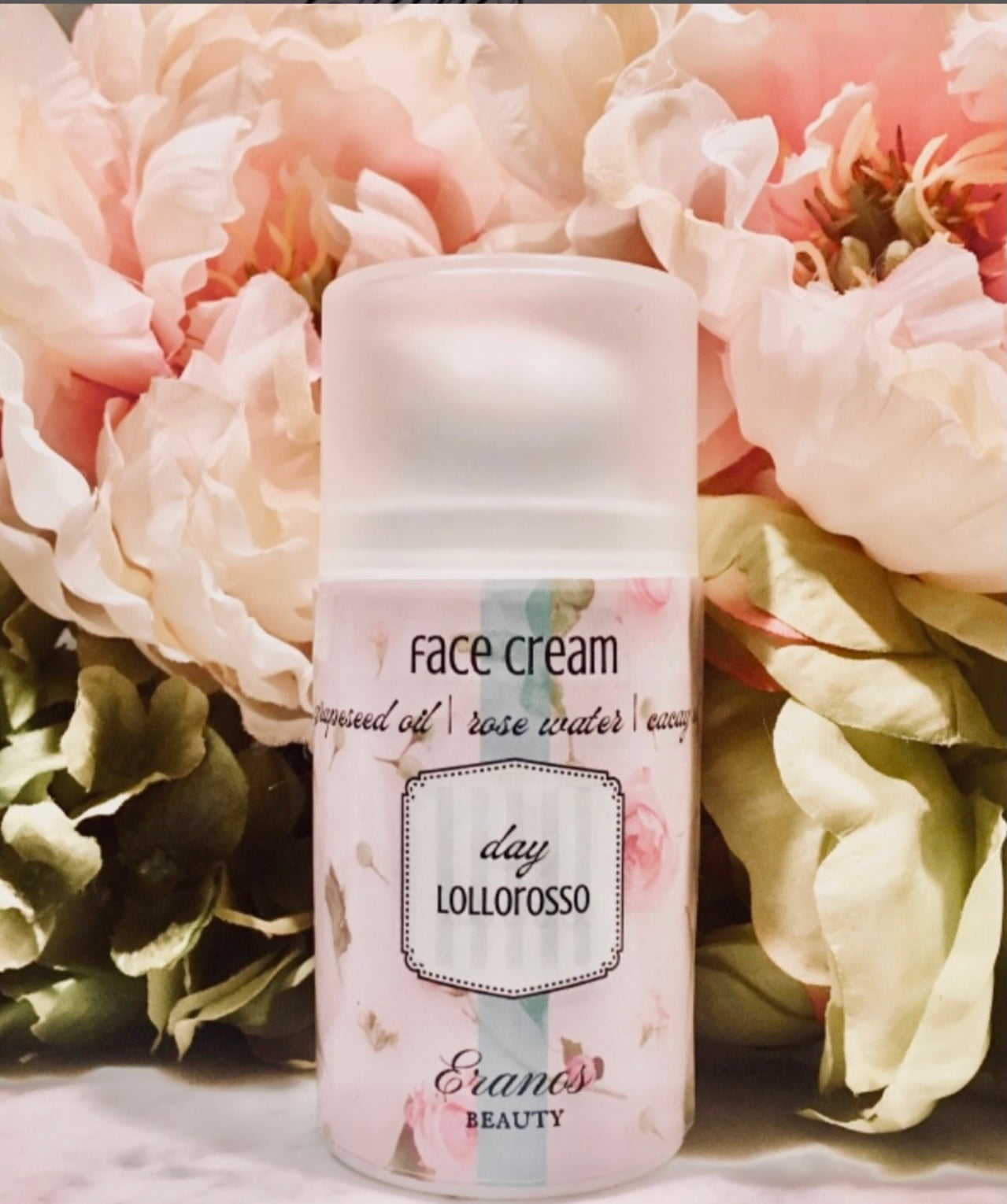 Grapeseed Oil Rose Hydrosol Cacay Oil —Rich Emollient Cream day LOLLOROSSO Cream Grapeseed Oil-Rose Hydrosol-Cacay Oil
